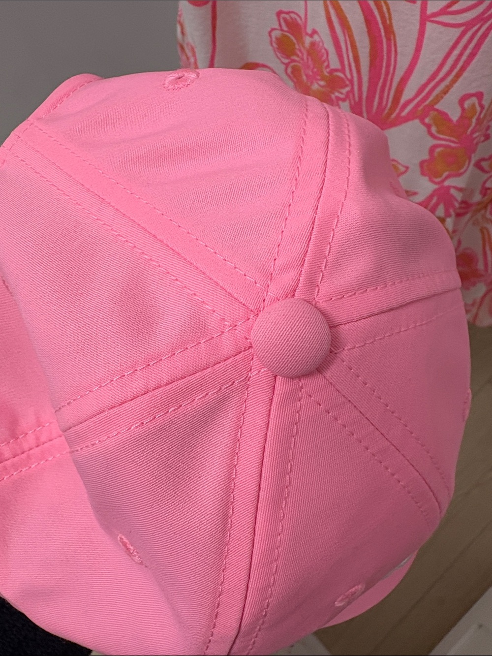 Lilly Pulitzer Pink Logo Baseball Cap - Picture 4 of 6